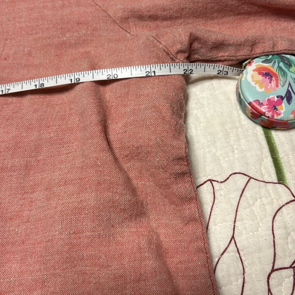 Vintage Flax Button-Up Shirt in Rust M - Picture 4 of 6